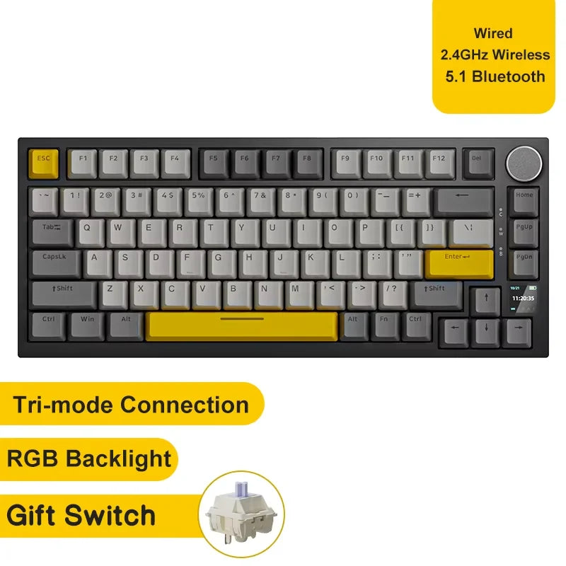 Teclado Mecánico AJAZZ AK820 Pro RGB Bluetooth y USB — vista 9