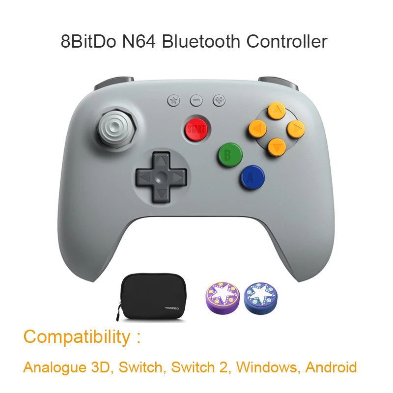 Control 8BitDo N64 Bluetooth para Switch, Windows y Android — vista 7