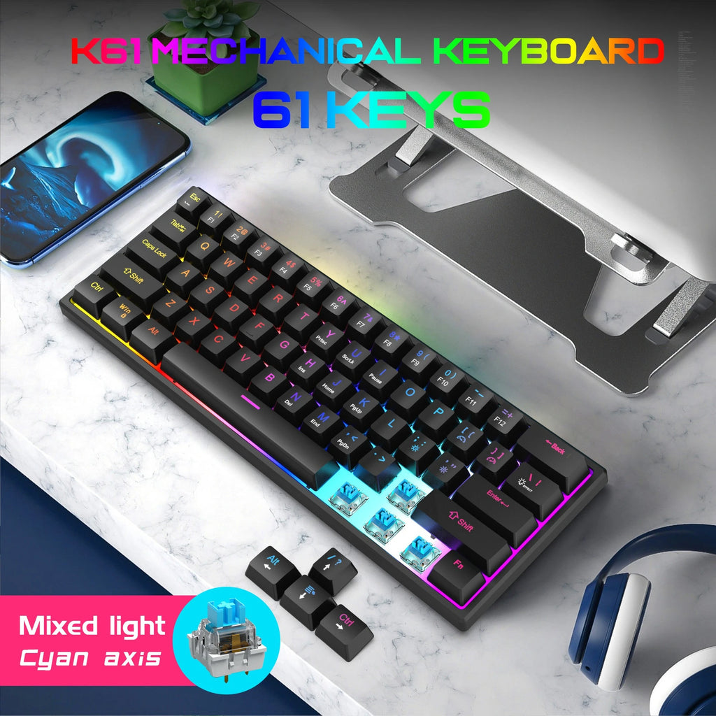 Teclado Mecánico Gamer 60% con Retroiluminación LED — vista 2