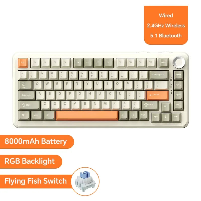 Teclado Mecánico AJAZZ AK820 Pro RGB Bluetooth y USB — vista 8