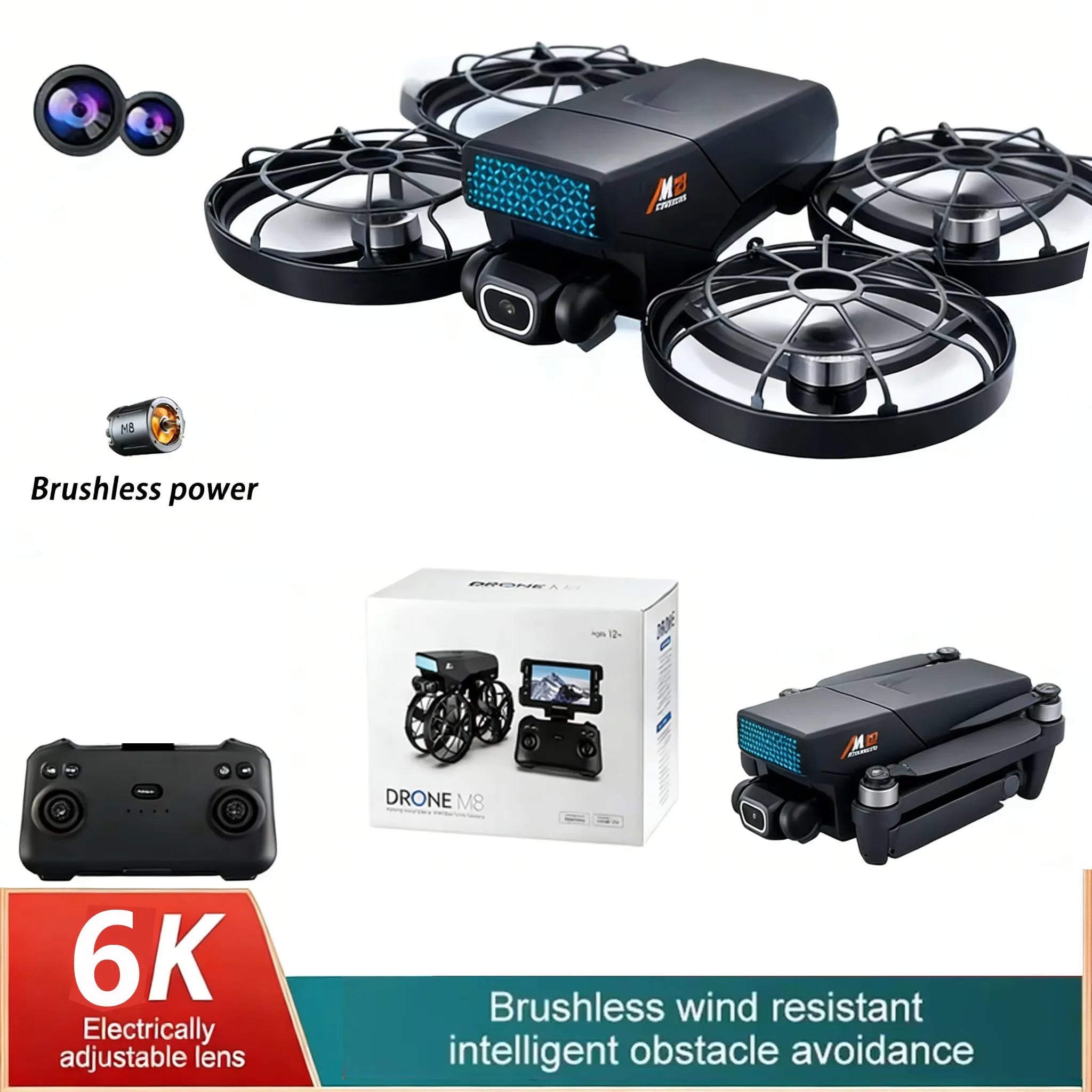 Drone M8 GPS FPV con Cámara Dual y Retorno Automático — vista 7