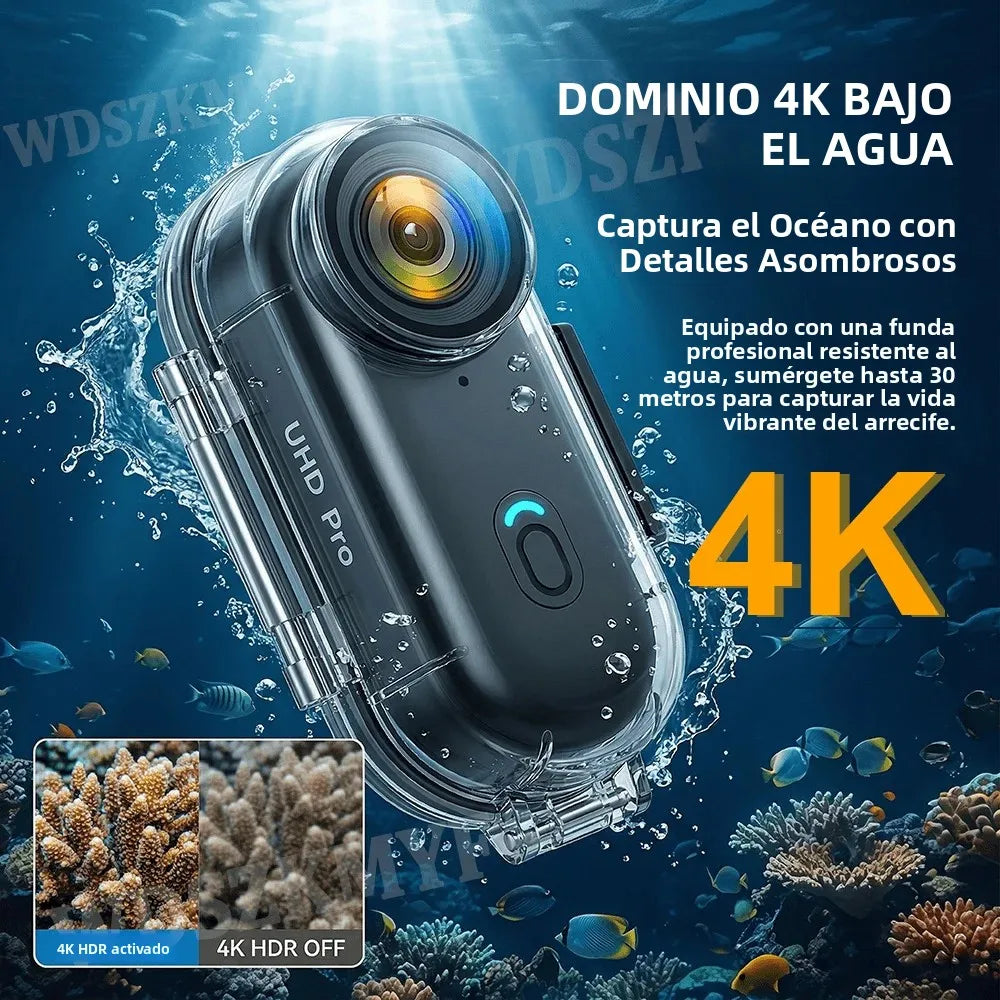 Mini Cámara de Acción 4K WiFi para Moto, Bicicleta y Vlog