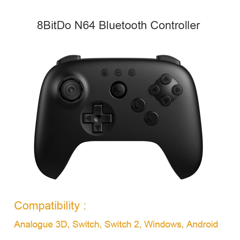 Control 8BitDo N64 Bluetooth para Switch, Windows y Android — vista 9