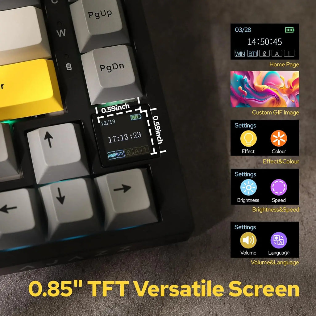 Teclado Mecánico AJAZZ AK820 Pro RGB Bluetooth y USB — vista 2