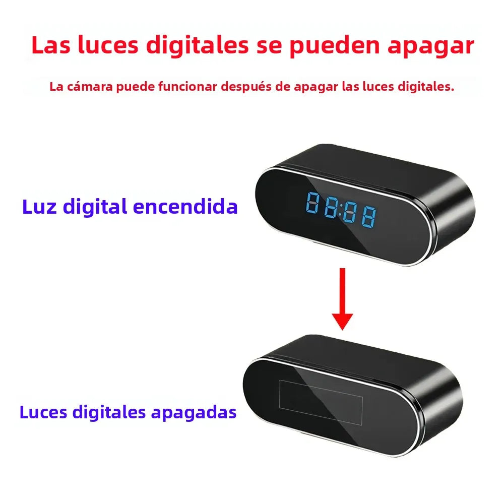 Cámara WiFi 4K Tipo Reloj con Visión Nocturna y Detección de Movimiento