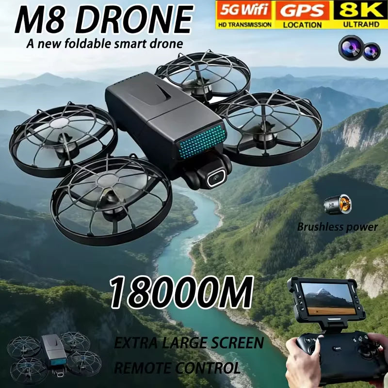 Drone M8 GPS FPV con Cámara Dual y Retorno Automático — vista 1