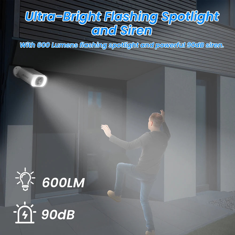Cámara Solar WiFi 2K para Exterior con Visión Nocturna — vista 4