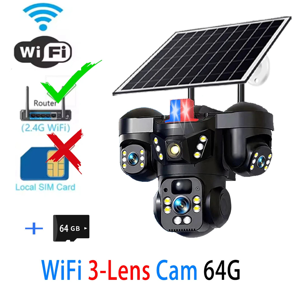 Cámara Solar 4G/WiFi de Triple Lente con Seguimiento Automático — vista 12