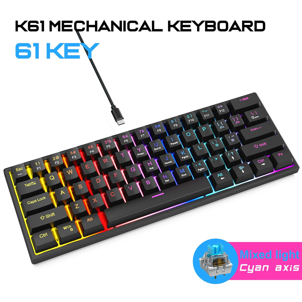 Teclado Mecánico Gamer 60% con Retroiluminación LED — vista 1