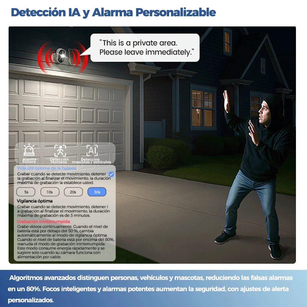 Cámara Solar WiFi 4MP para Exterior con Visión Nocturna — vista 5