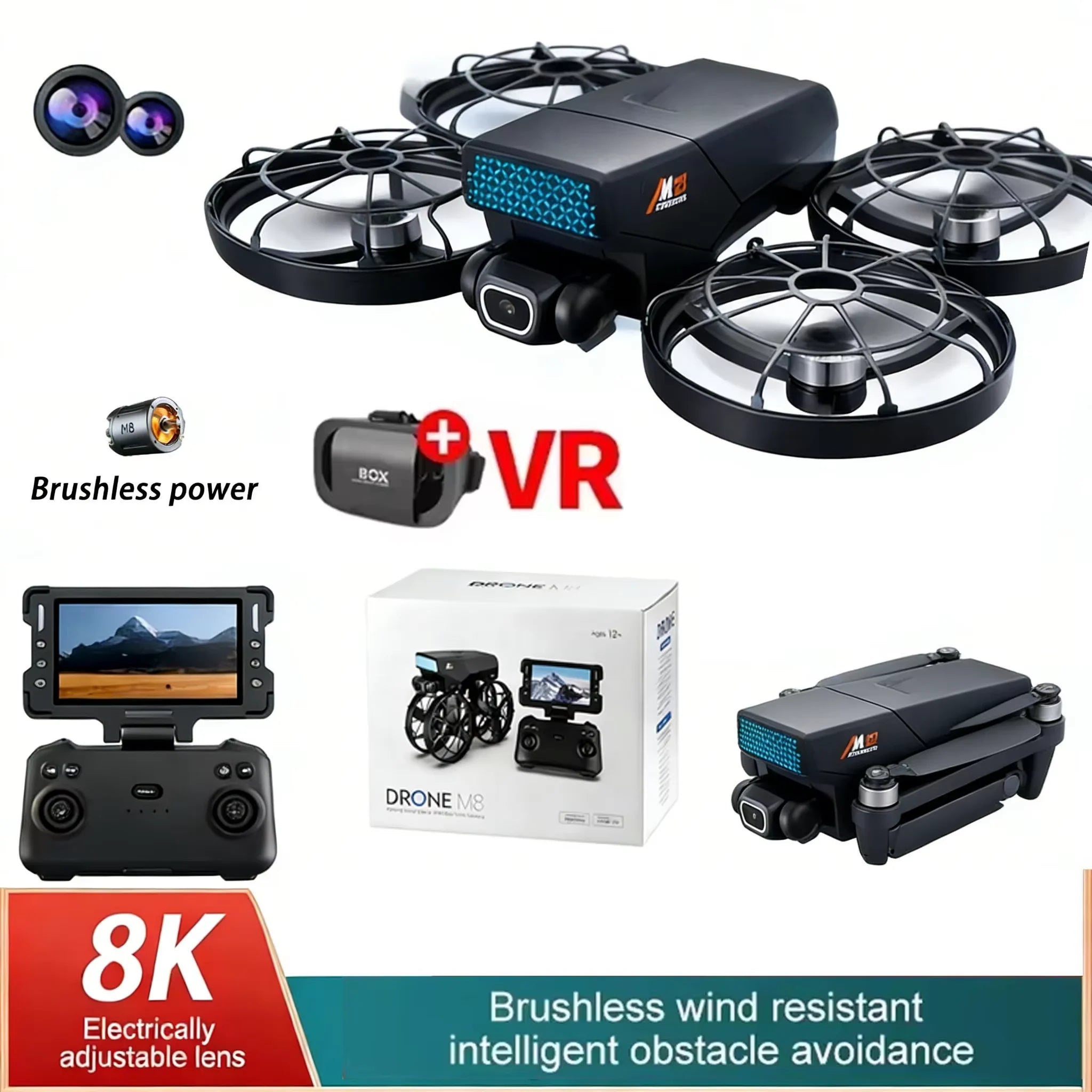 Drone M8 GPS FPV con Cámara Dual y Retorno Automático — vista 9