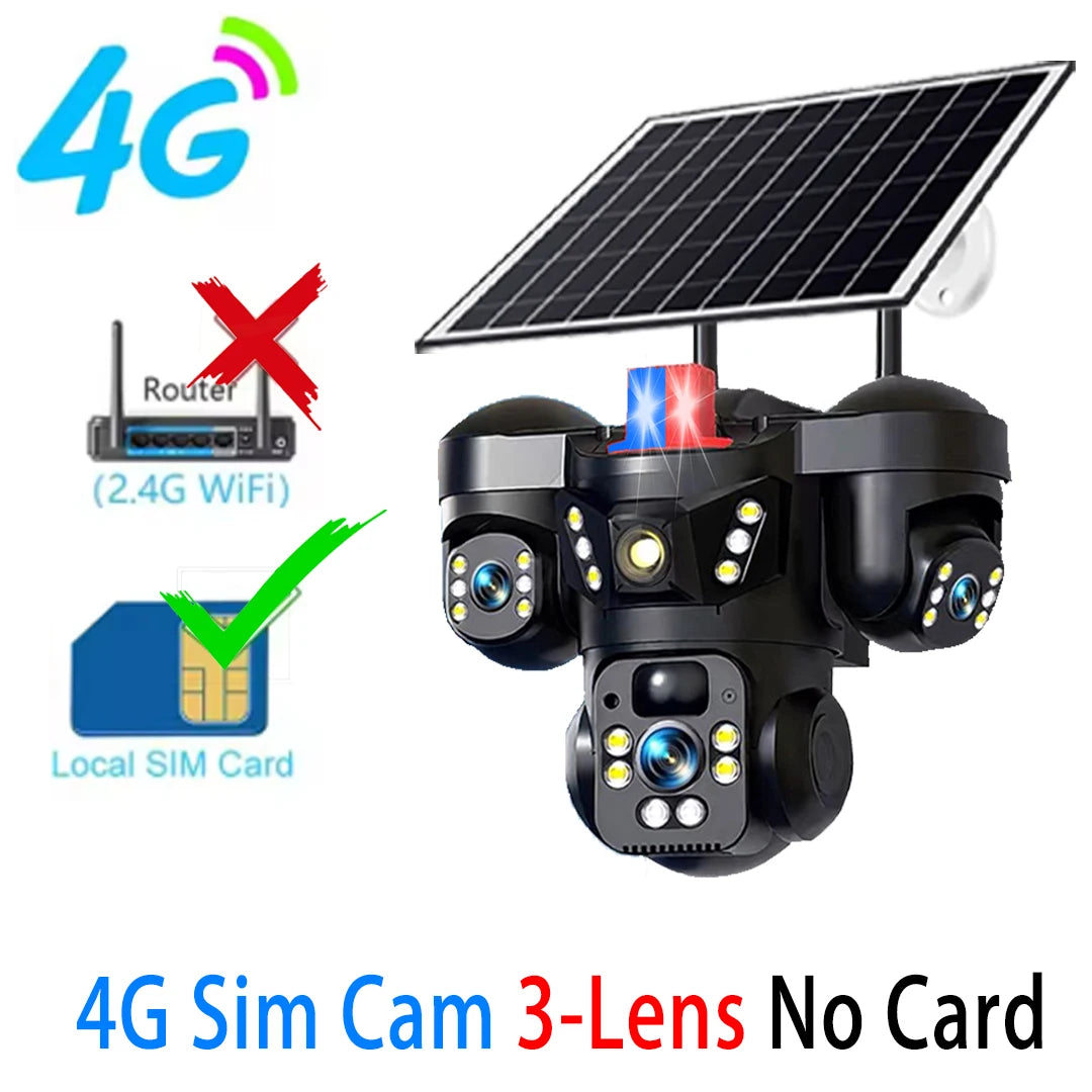 Cámara Solar 4G/WiFi de Triple Lente con Seguimiento Automático — vista 10