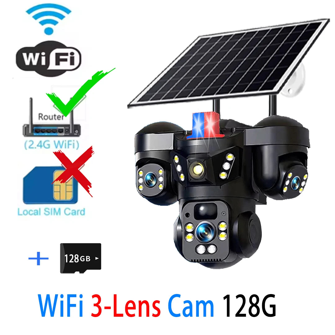 Cámara Solar 4G/WiFi de Triple Lente con Seguimiento Automático — vista 13