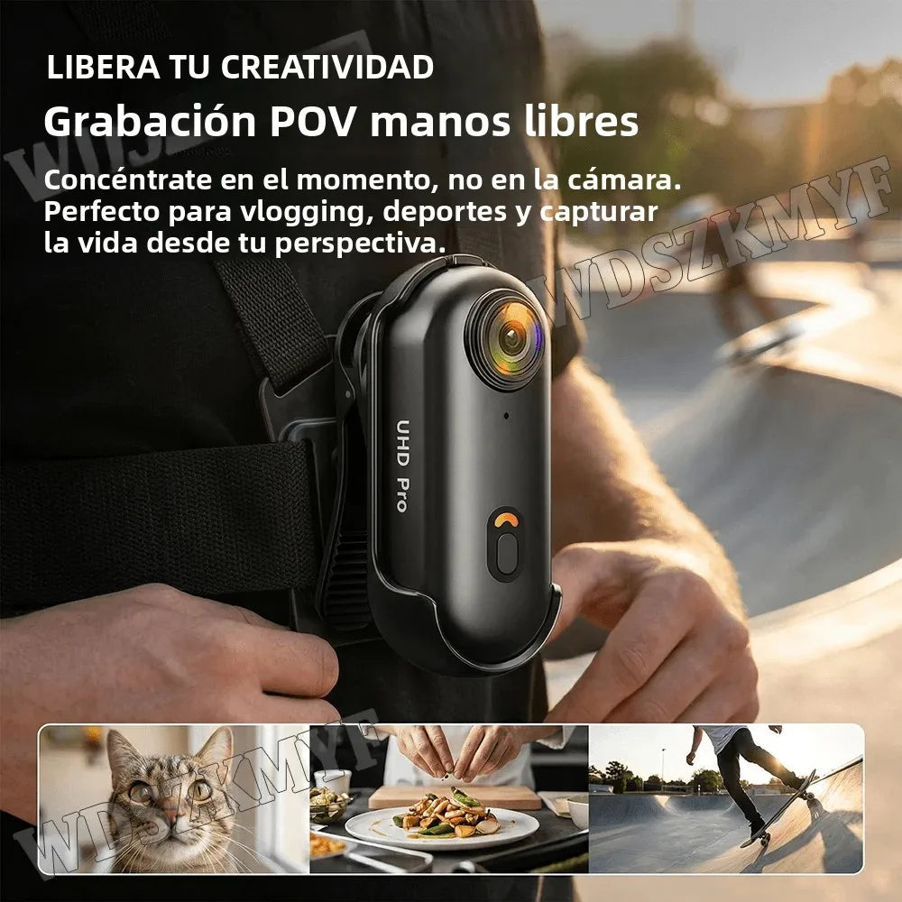 Mini Cámara de Acción 4K WiFi para Moto, Bicicleta y Vlog