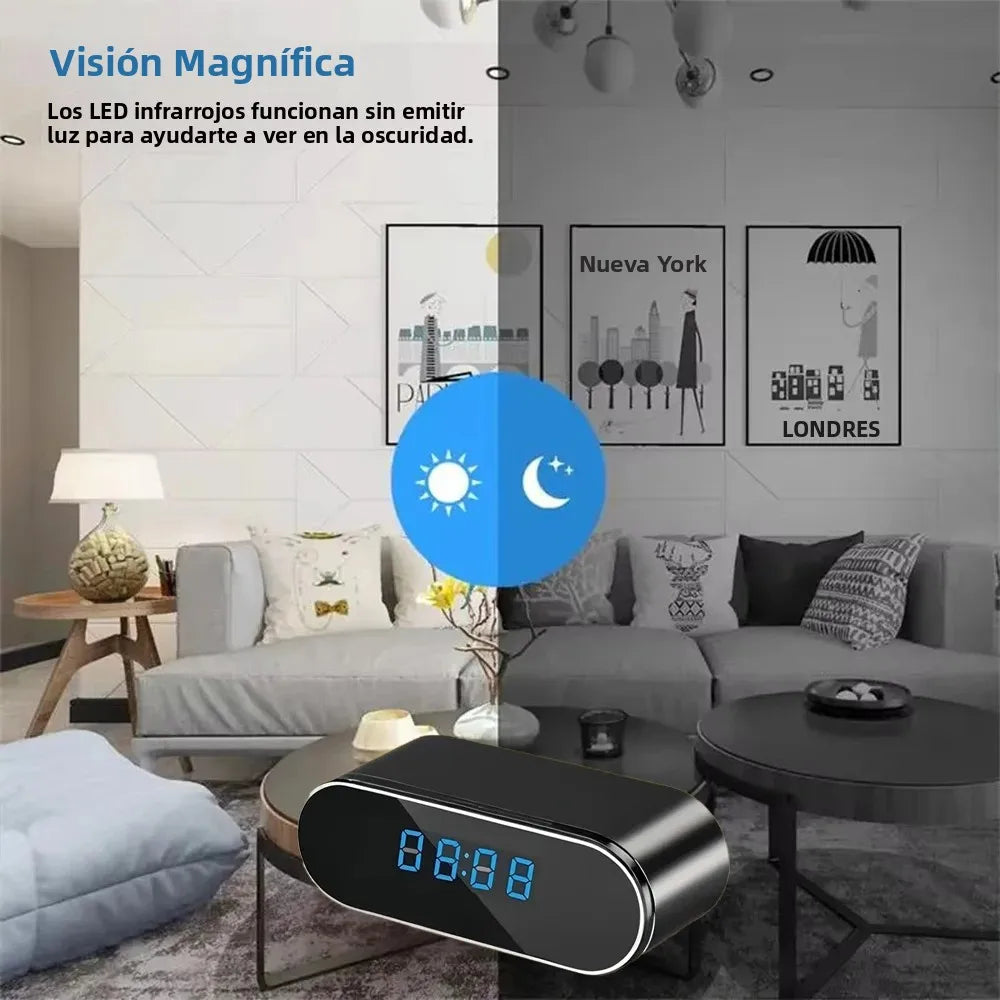 Cámara WiFi 4K Tipo Reloj con Visión Nocturna y Detección de Movimiento